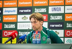 „Žalgirio“ spaudos konferencija prieš UEFA Konferencijų lygos rungtynes tarp „Žalgirio“ ir „Petrovac“