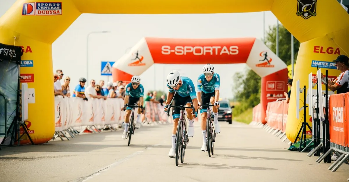"Energus" cyclists won all three prize places in the Šiauliai race