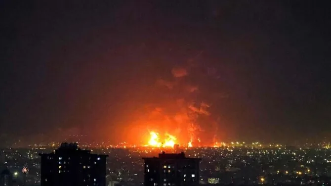 Screenshot from video/US and Israel shelled Tehran