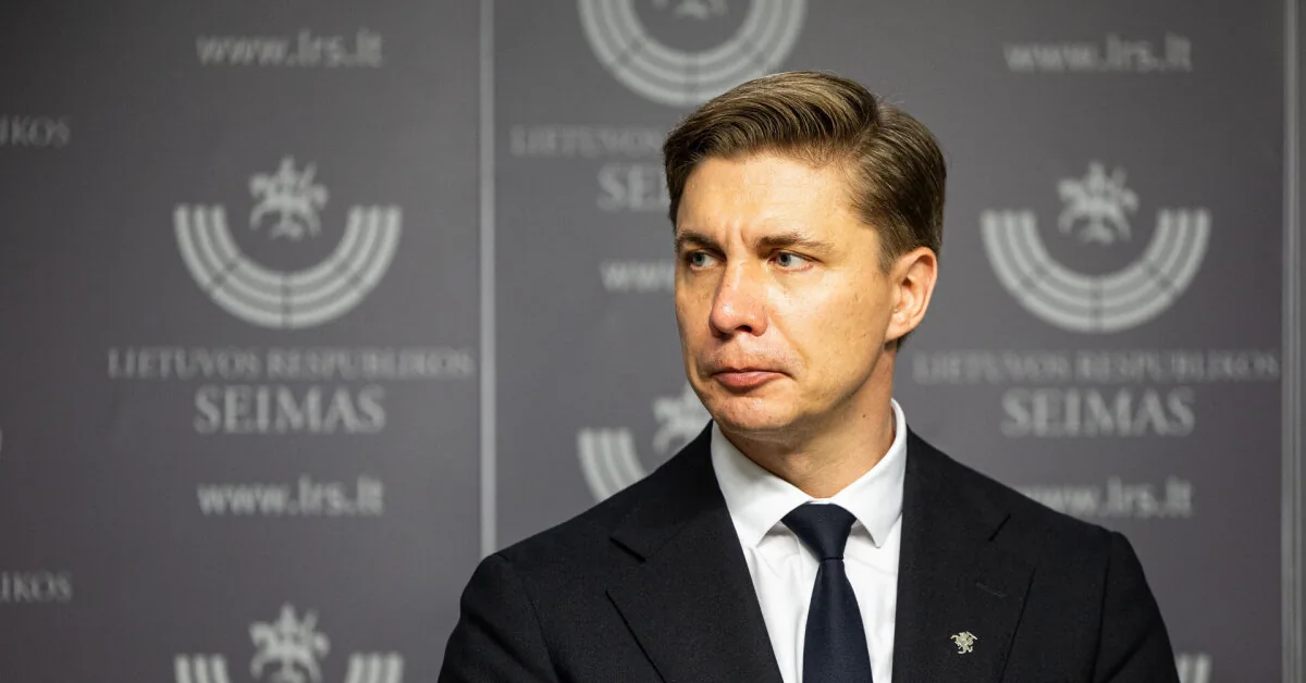 Mindaugas Sinkevičius says that relations with China can be restored without changing the name of the Taiwanese