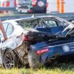 The first accident in the "Aurum 1006 km race" training: BMW unfortunately crashed