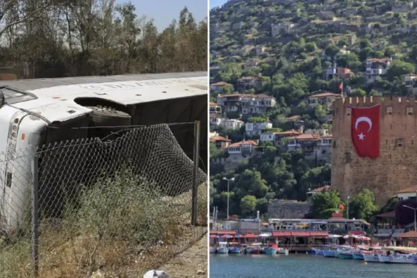 Horrific tourist accident in Turkey: passengers were thrown out of the windows, and a teenager was trapped under the debris