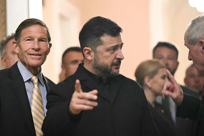 Volodymyr Zelensky / BRENDAN SMIALOWSKI / AFP
