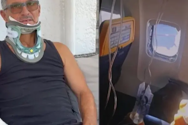 A passenger almost pulled out from the airplane window was stunned by the "compensation" offered by Ryanair