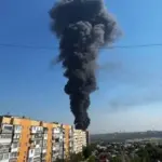 Ukrainian drones reached Mariupol: a column of black smoke rose into the sky
