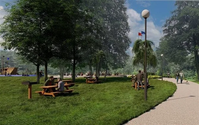 Vilnius Development Company visualization/Grigiškės beach renovation