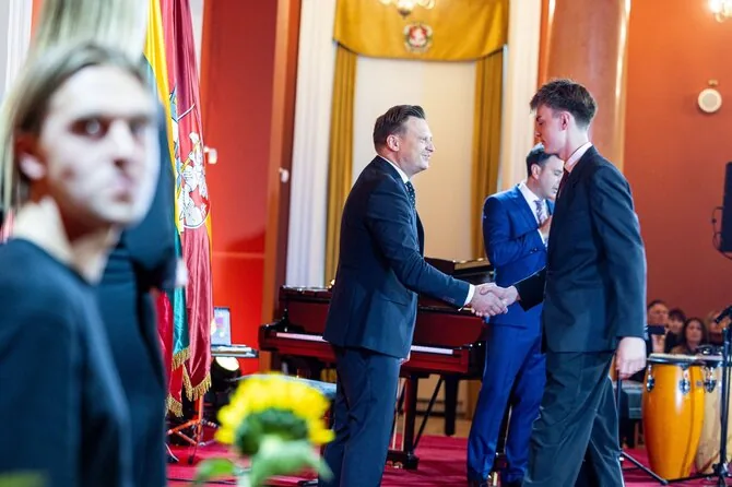 Paulius Peleckis / BNS photo / Vilnius City Perfect Scorers' Honoring Ceremony at the City Hall