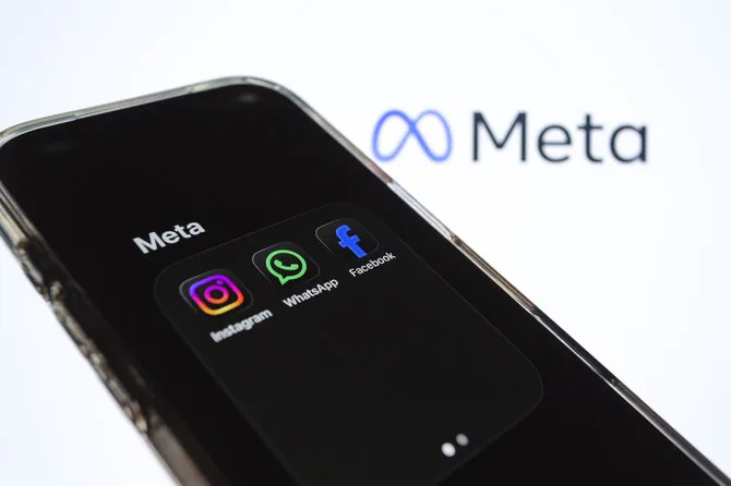 „Meta“ ir jos valdomų programėlių logotipai / Andre M. Chang / ZUMAPRESS.com