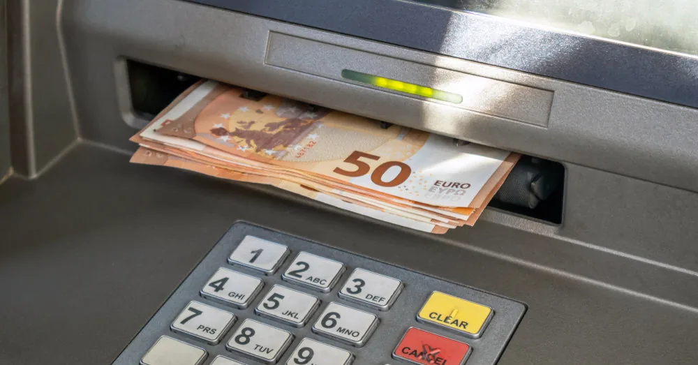 An ATM caught fire in a shopping center in Vilnius