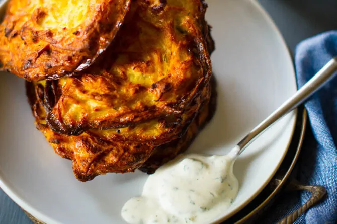Potato and zucchini pancakes