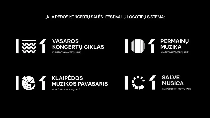 Klaipėda Concert Hall photo / System of Klaipėda Concert Hall festival logos