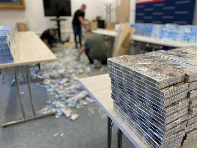 Photo by Kolno police/Contraband cigarettes