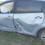 Car overturned at the beginning of the Vilnius–Panevėžys highway