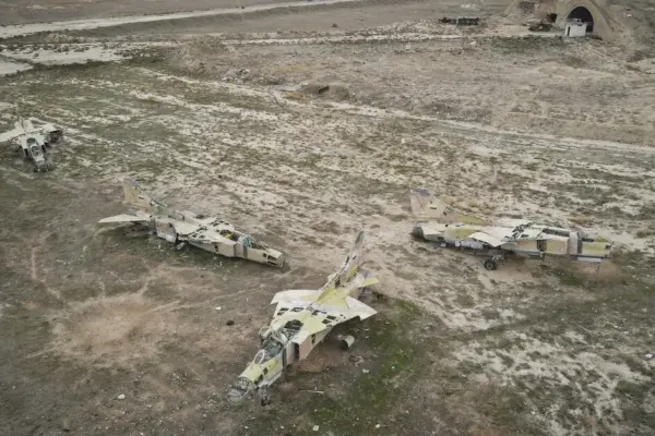 Unidentified aircraft struck a military airbase in Syria
