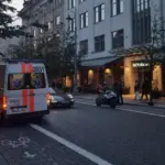 In the center of Vilnius, a BMW motorcycle hit a minor who ran out into the street