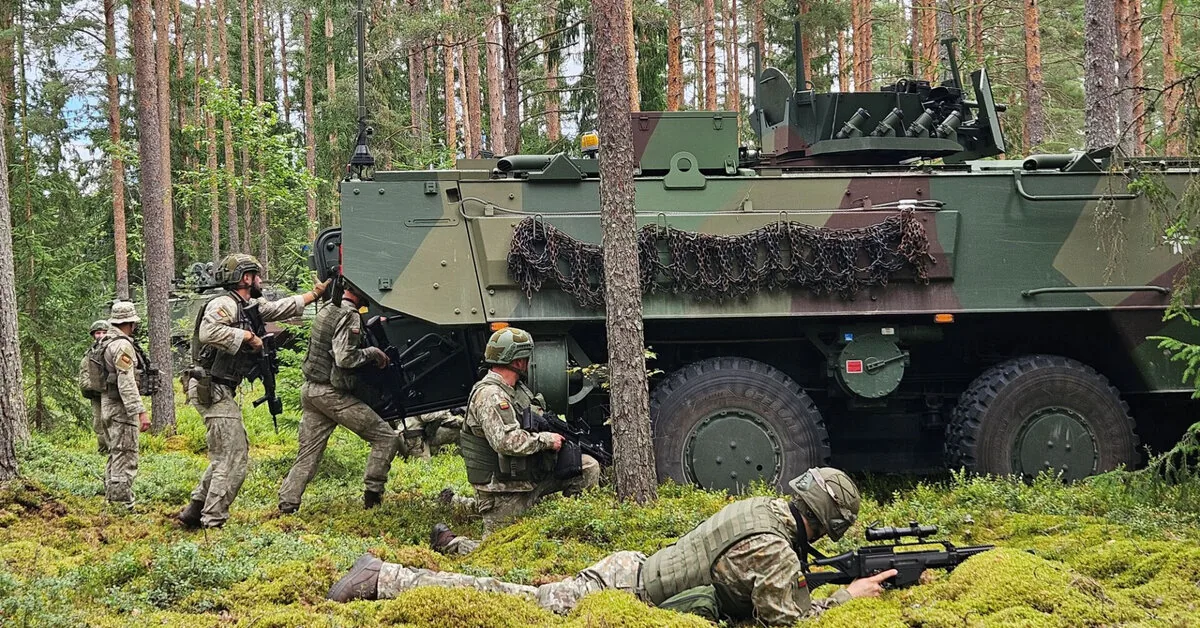 Territorial Defense Volunteer Forces tested "Patria" armored vehicles in exercises in Latvia