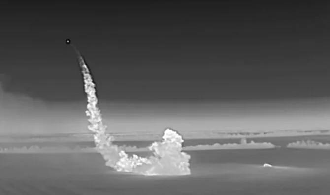 Frame from video/Ukraine launches 'Flamingo' missile