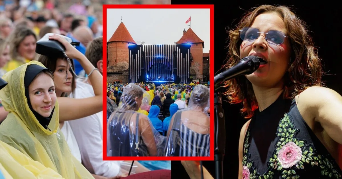 In rain-soaked Trakai – a Monika Liu concert like never before: the crowd of fans heard it for the first time