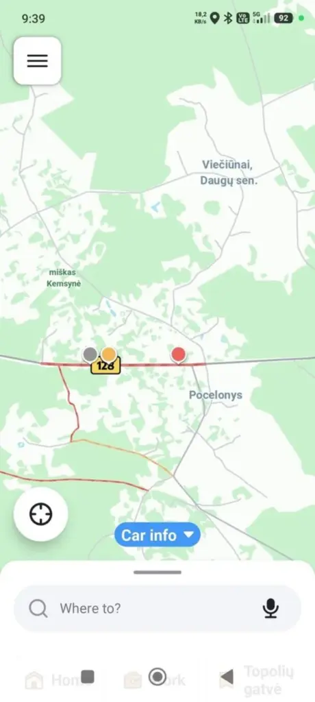 Atvaizdas iš „Waze“ programėlės/Įvykio vietoje