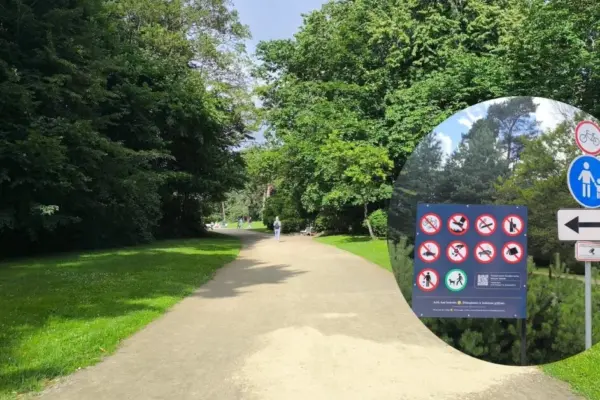 Cyclists' community is upset: Palanga park paths are wide, but riding is prohibited