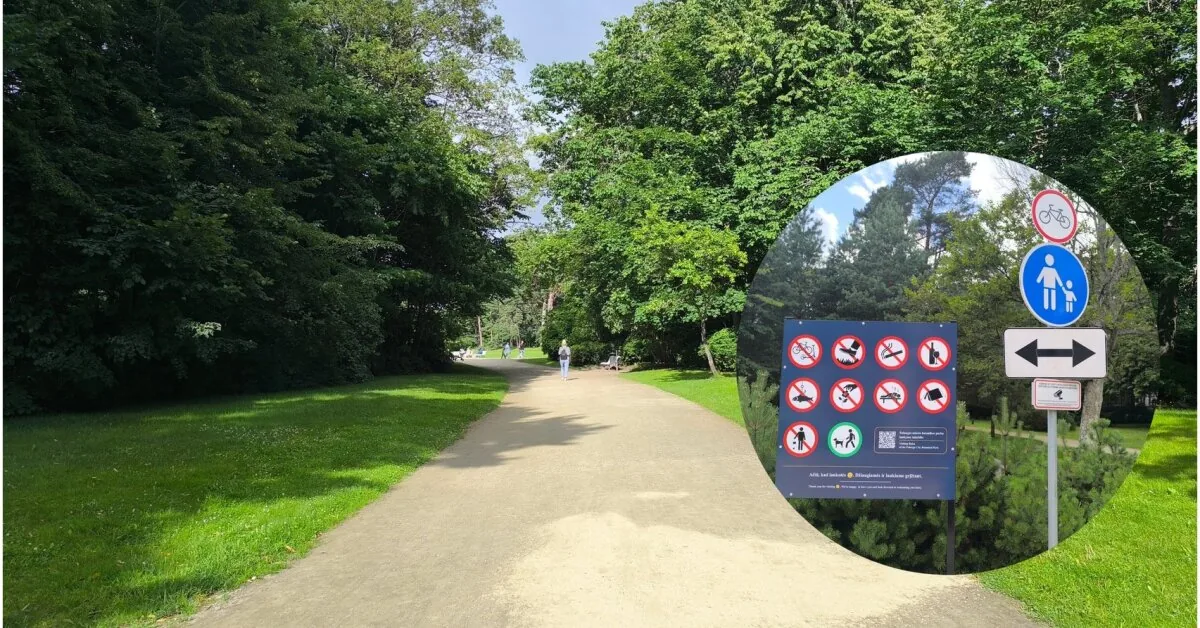 Cyclists' community is upset: Palanga park paths are wide, but riding is prohibited
