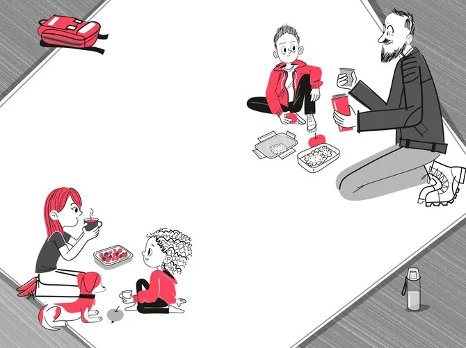 Publisher's photo/„Liutė, Mikas ir paslaptingai dingusi tėčio žuvis“ illustration