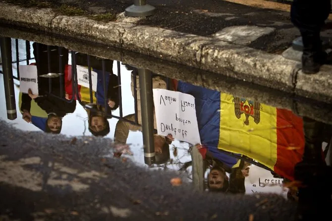 „Reuters“/„Scanpix“/Moldovos studentų protestas