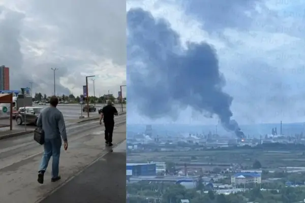 Precise strike in Perm, Russia – black smoke over the Lukoil oil refinery