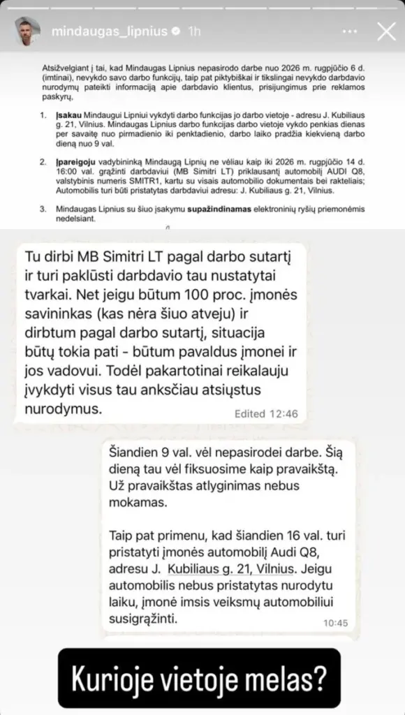 Screenshot / M. Lipnius' post