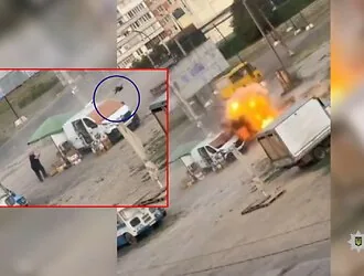 Filmed how a Russian drone hunts a market vendor: this is how everything looked after the explosion