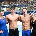 Europos plaukimo čempionato akimirka. Europos plaukimo čempionato akimirka. Sylvia Statkevicius, Kristupas Trepočka, Ieva Jurkūnaitė, Tajus Juška