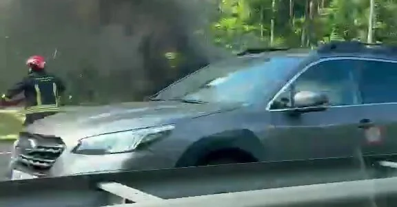 In Vilnius, an SUV turned into a torch