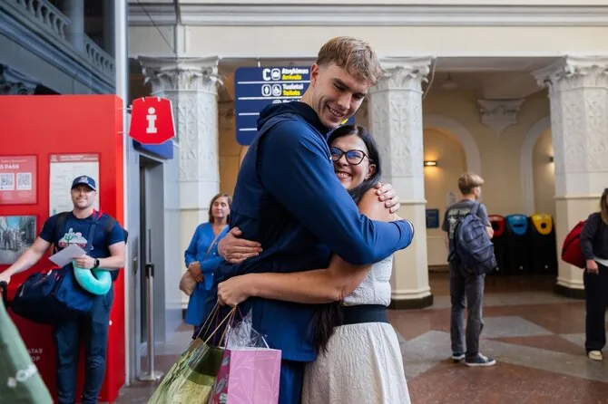 Patricija Adamovič / BNS photo / Men's basketball players from the University of Arizona and LeBron James' son Bryce arrived in Lithuania