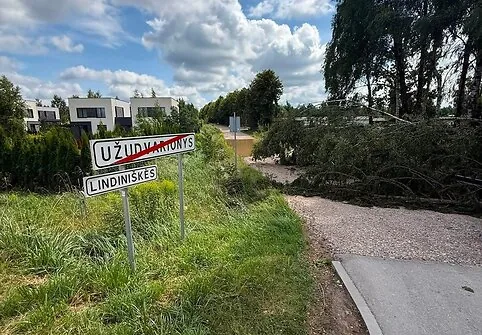Storm aftermath in the Vilnius district