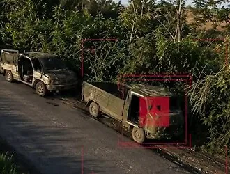 "Azov" soldiers showed how they burned a Russian military convoy: "Run away, occupiers"