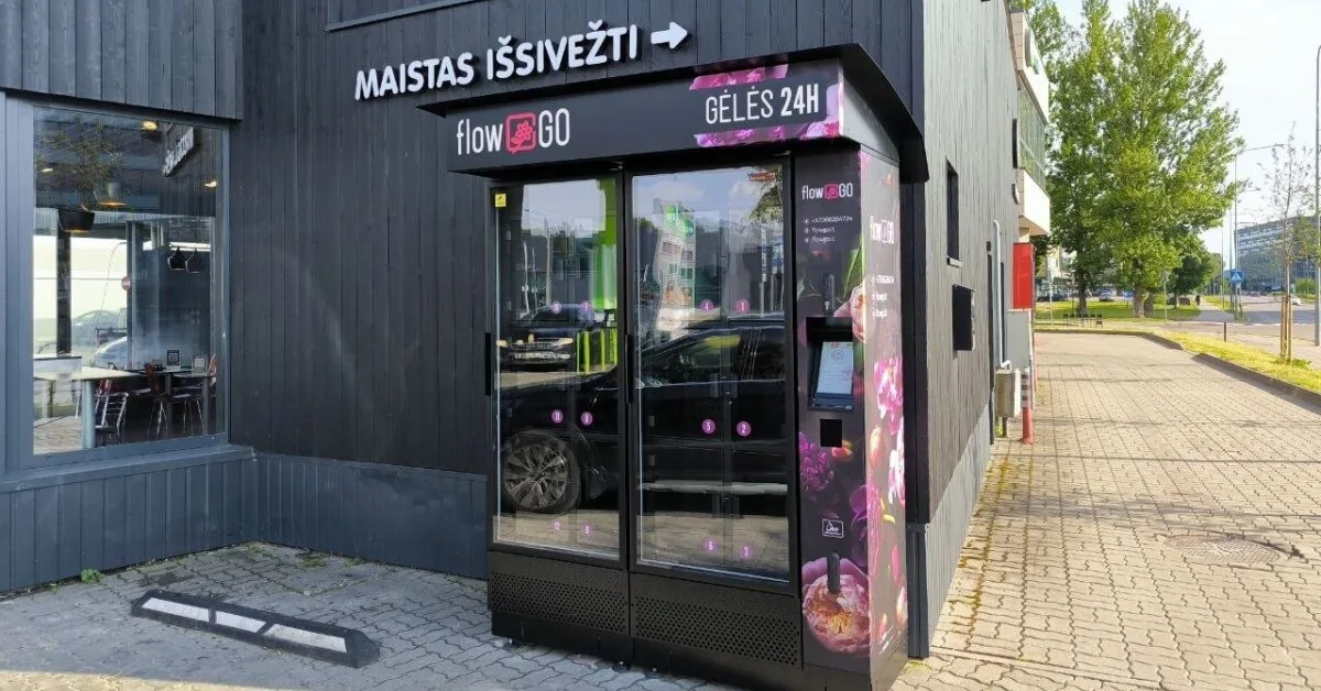 Flower vending machines in Vilnius: trade that doesn't stop when the store doors are locked