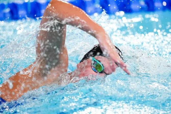 LTU Aquatics/Dariaus Kibirkščio nuotr./Europos plaukimo čempionato akimirka. Ieva Jurkūnaitė