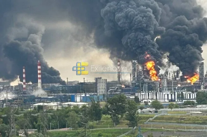 Photo by „Exilenova+“/Ukraine attacked Moscow oil refinery