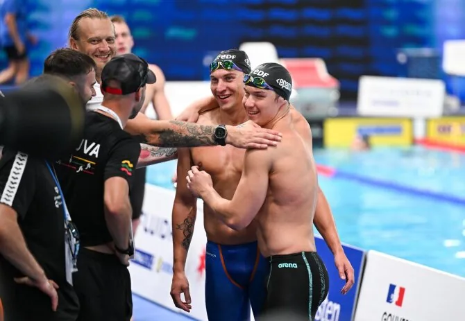 LTU Aquatics/Dariaus Kibirkščio nuotr./Aleksas Savickas (dešinėje) ir Andrius Šidlauskas