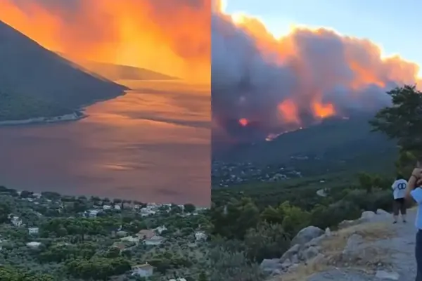 Holiday horror: Greece saves a popular resort from the flames