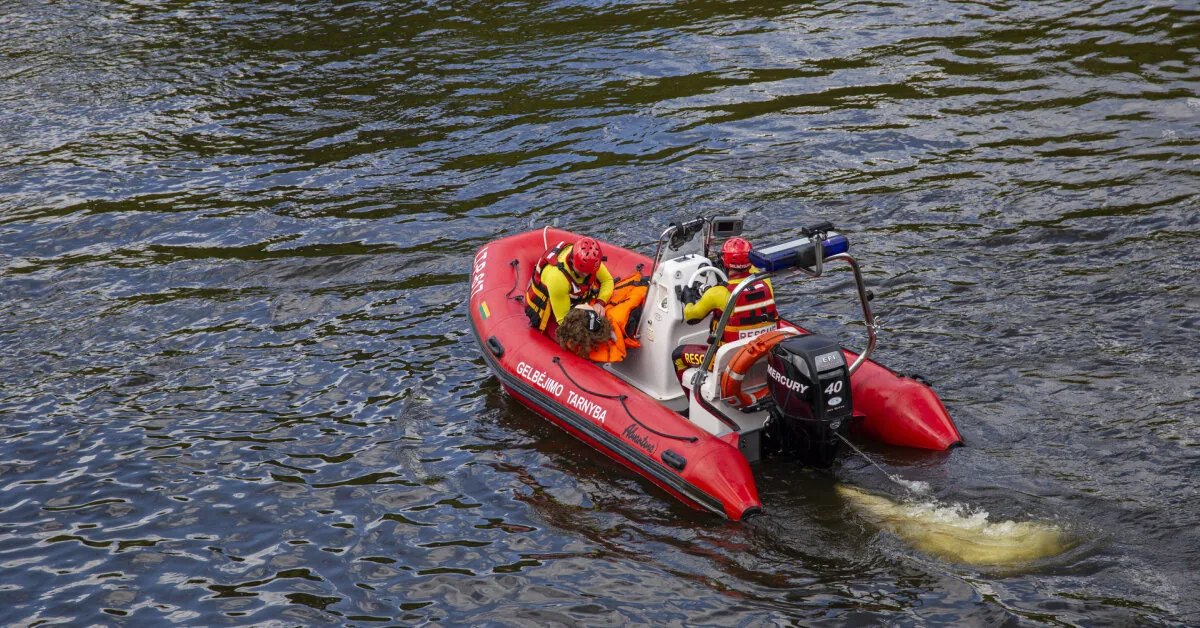 In the center of Vilnius, services were searching for a person who possibly jumped from the bridge