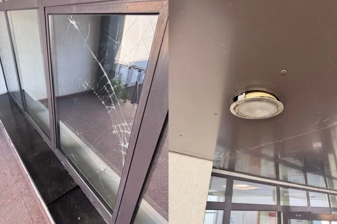 Photo by K. Budrys / Lithuanian embassy in Kyiv damaged during Russian attack