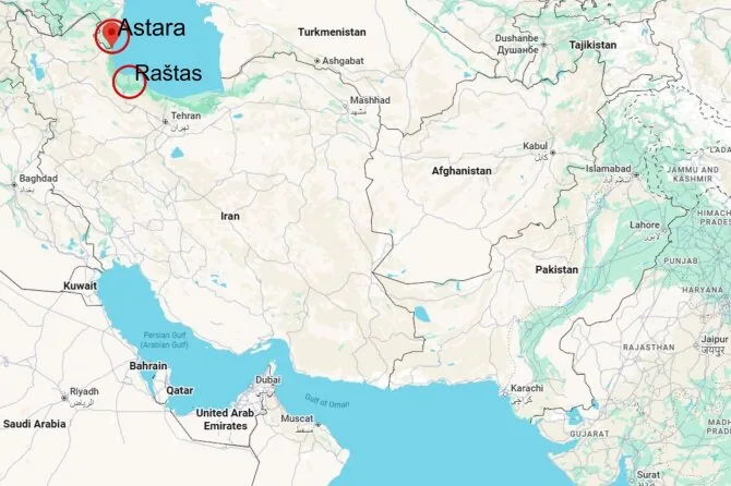Google Maps/Astara, Rasht