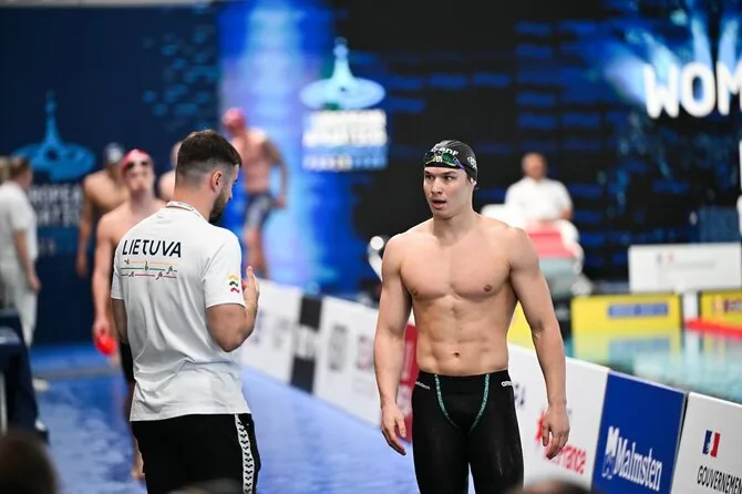 LTU Aquatics/Dariaus Kibirkščio nuotr./Paulius Poviluonis ir Aleksas Savickas