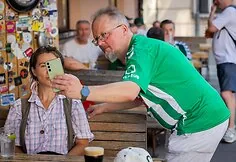 Žalgiris fans gather in the city before important matches