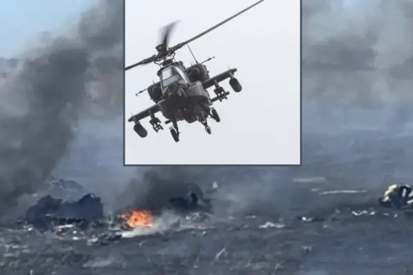 Helicopter carrying US soldiers crashed: only scrap metal remains