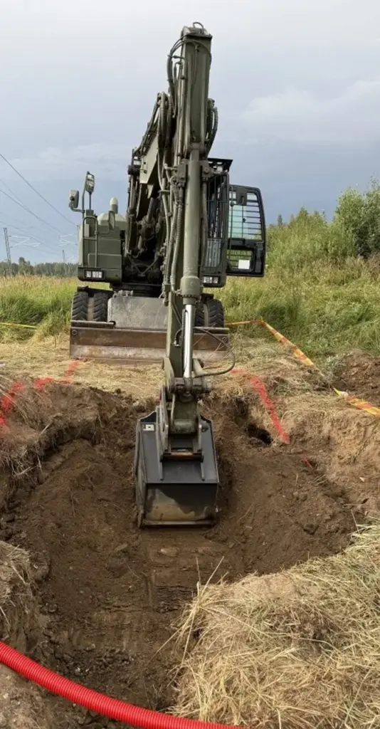 Photo by the Engineering Battalion / Explosive ordnance disposal operation continues for the third day in Kėdainiai district