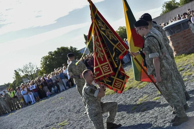 Photo by the Lithuanian Armed Forces / the 13th conscription riflemen batch supplemented the prepared Lithuanian Armed Forces reserve