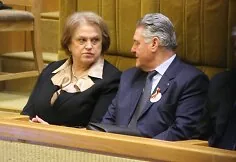 Kazimira Prunskienė (left)