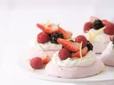 Photo by Marius Žičius / Protein cakes with whipped cream and berries